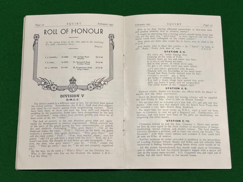 ' Squirt ' Birmingham AFS Journal 1941