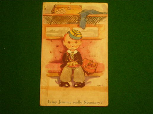 Comic postcard - travel. 
