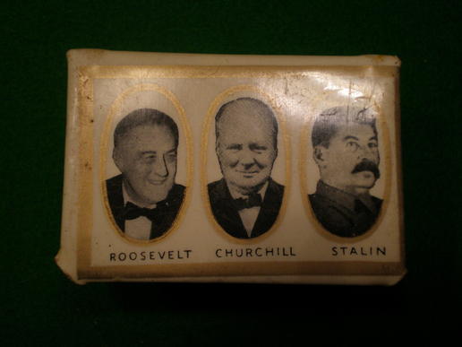 Patriotic wartime matchbox cover.
