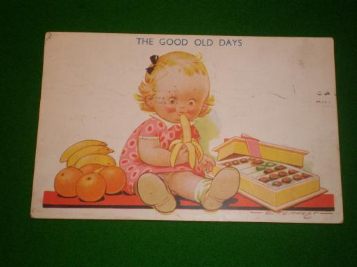 Comic postcard - the Good Old Days.