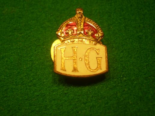 White variation Home Guard lapel badge.