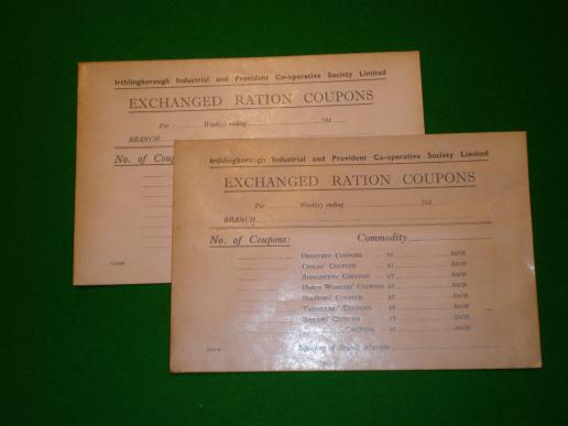 Exchanged Ration Coupons returned envelope.