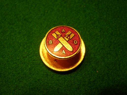 Auxiliary Bomb Disposal Association lapel badge.
