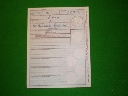 Identity Card endorsed ' mentally defective '.
