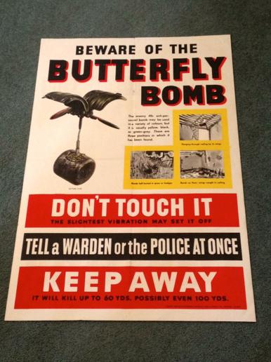 Beware of the Butterfly Bomb Poster.