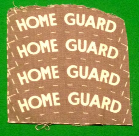 Uncut Home Guard Shoulder titles.