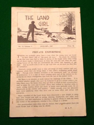 January 1945 Edition of the Land Girl.