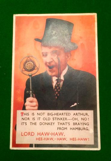 Comic postcard - Lord Haw-Haw