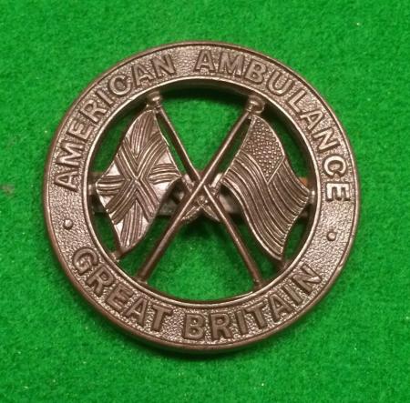 American Ambulance Great Britain Cap Badge.