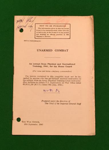 1941 Unarmed Combat ....for the Home Guard.